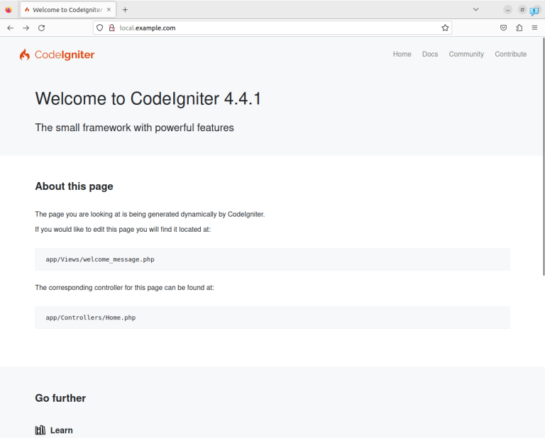 Install codeigniter on Ubuntu 22.04