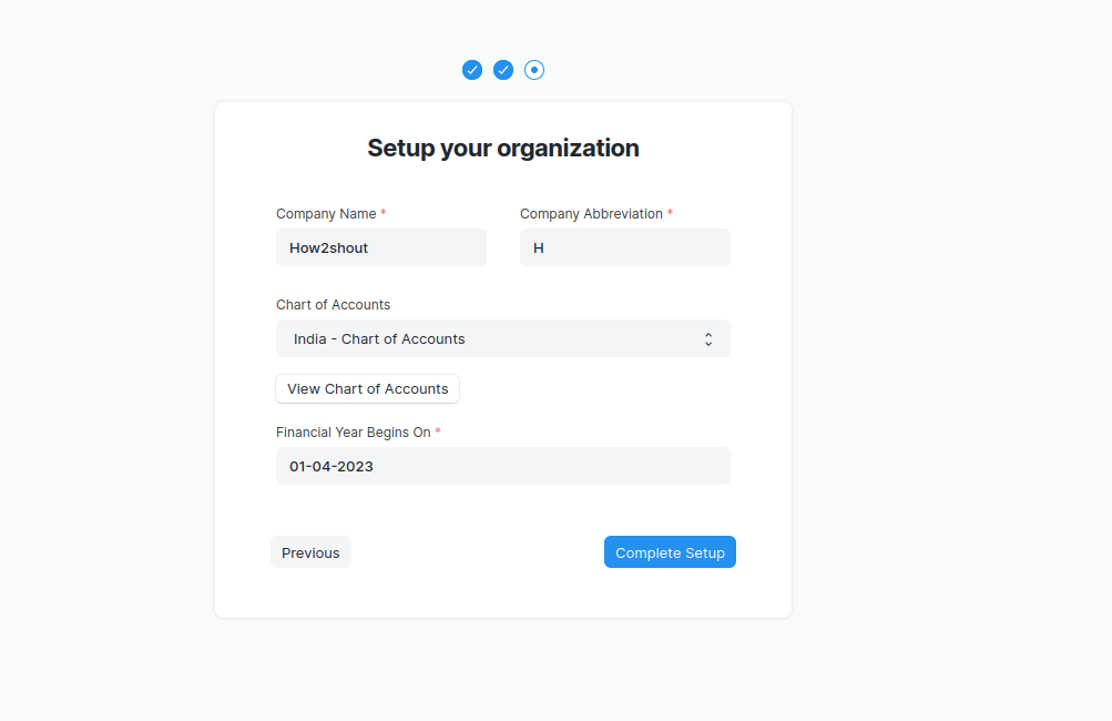 Setup your Organization