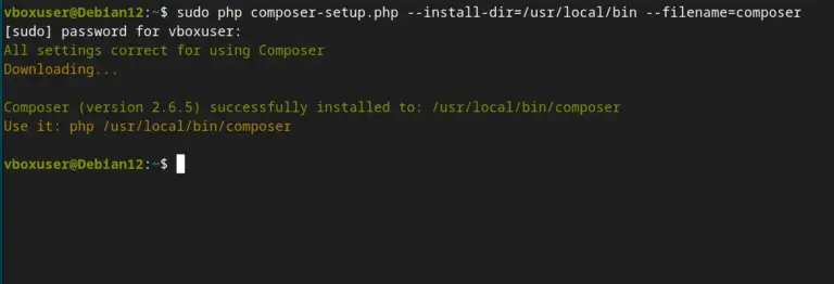 Install PHP Composer on Debian 12