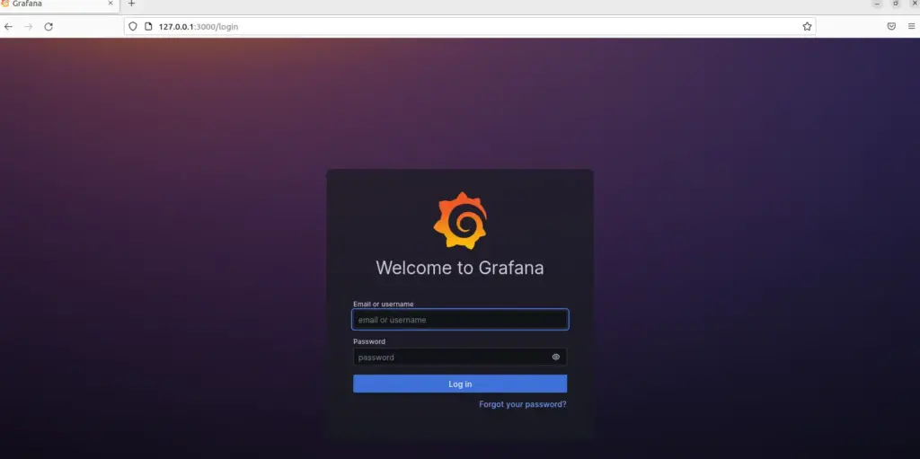 Login username and password Grafana Ubuntu