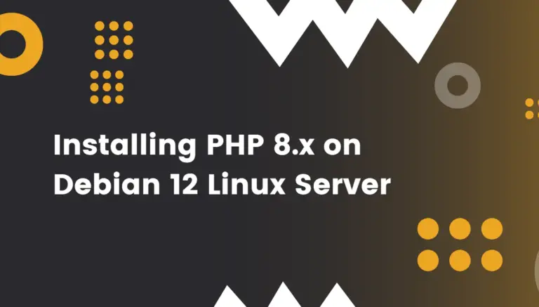 Installing PHP 8.x on Debian 12 Linux Server