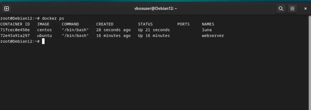 command to list running and stopped docker containers
