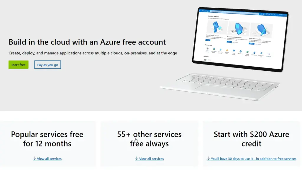 Azure Always Free cloud services