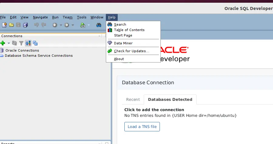 Check for Oracle SQL developers update