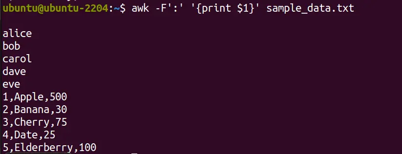 Print Specific Fields using AWK command