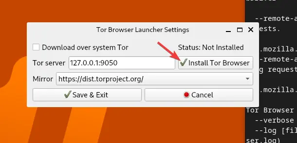 To browser launcher Settings in Debian