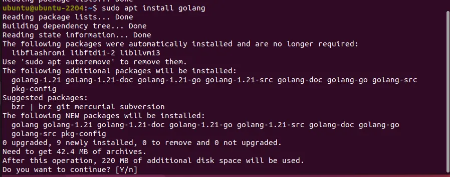 installing latest version of GOlang