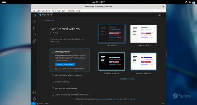 4 Ways to install VS code on Fedora