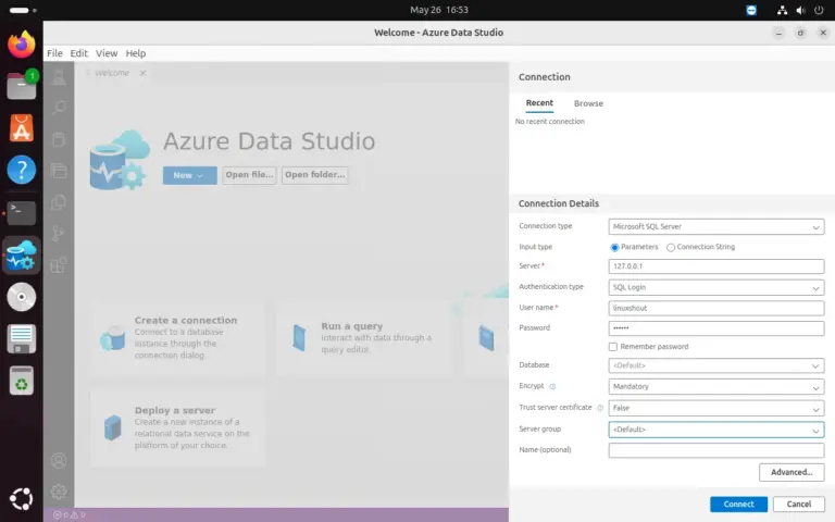 Installing Azure Data Studio on Ubuntu 24.04