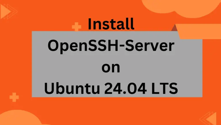 Installing OpenSSH server on Ubuntu 24.04