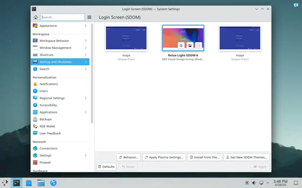 Adding new SDDM login screen KDE