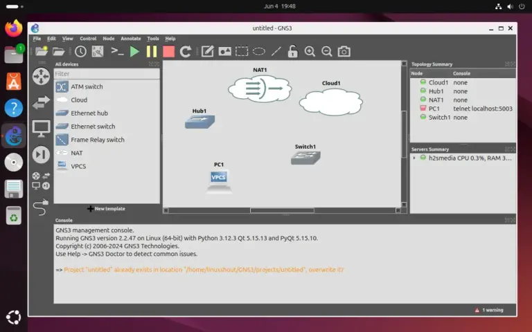Installing GNS3 server on Ubuntu 24.04