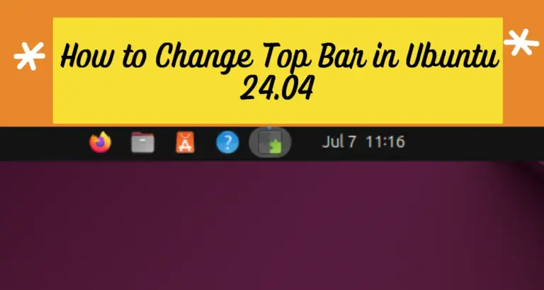 How to Change Top Bar in Ubuntu 24.04