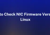 How to Check NIC Firmware Version in Linux