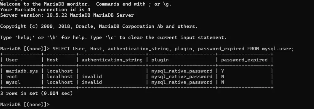 List MYSQL users with detailed information