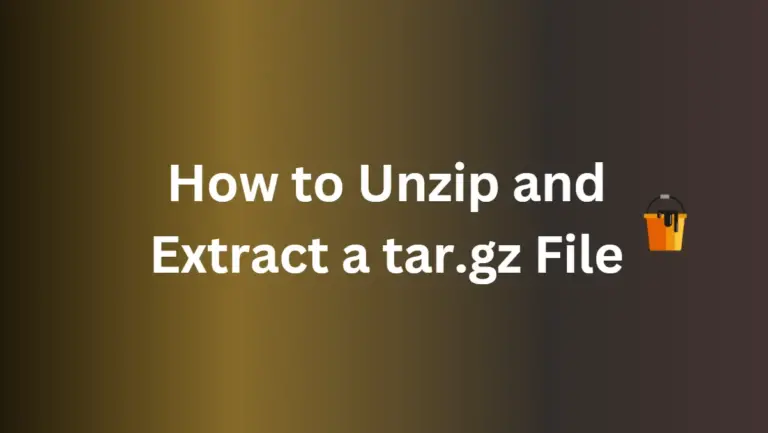 Unzip and Extract a tar.gz File