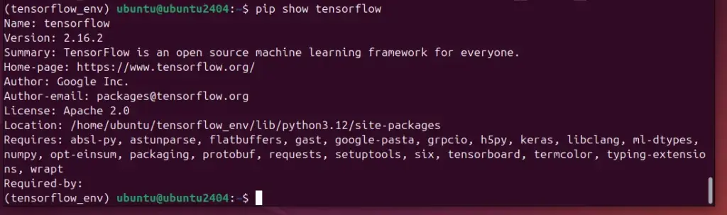 check the TensorFlow version