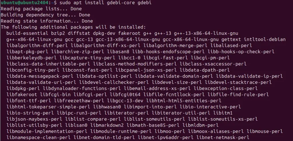 APT command to install Gdebi