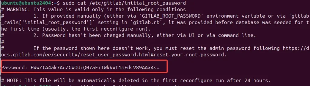 Find random Gitlab initial password