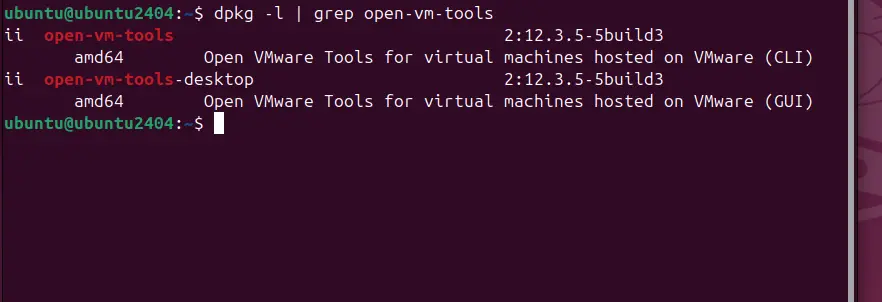 Linux command to check Vmware tools are installed