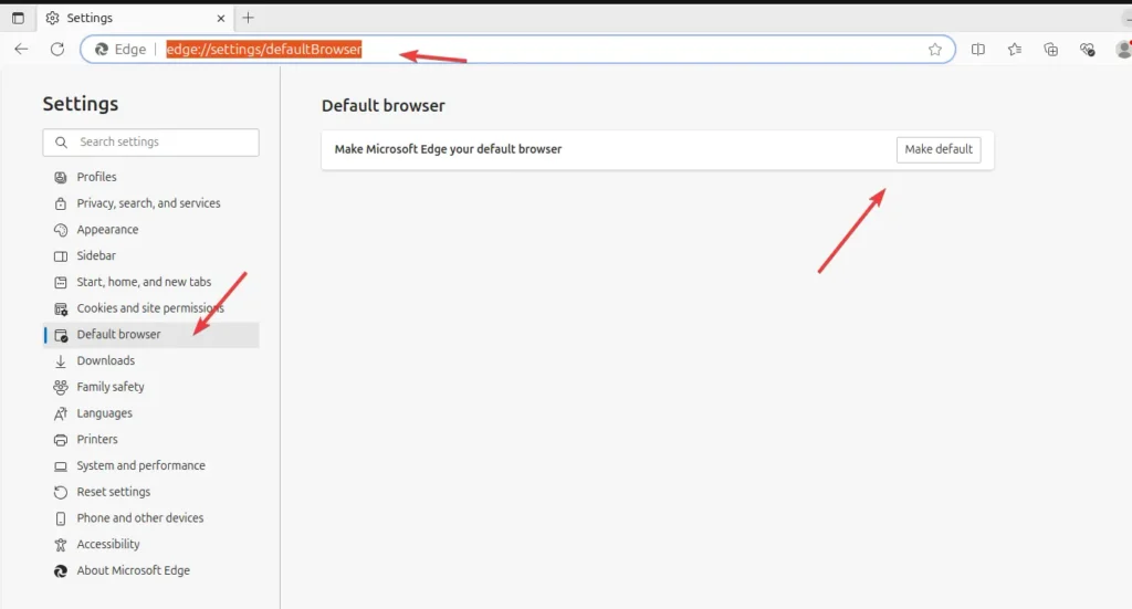 make microsoft edge default browser in Ubuntu