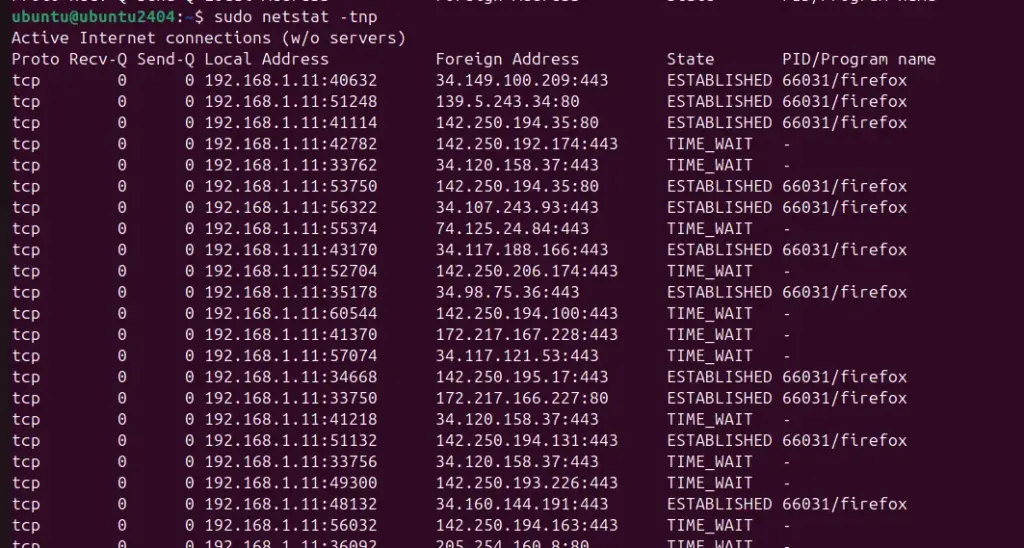 netstat basic command syntax