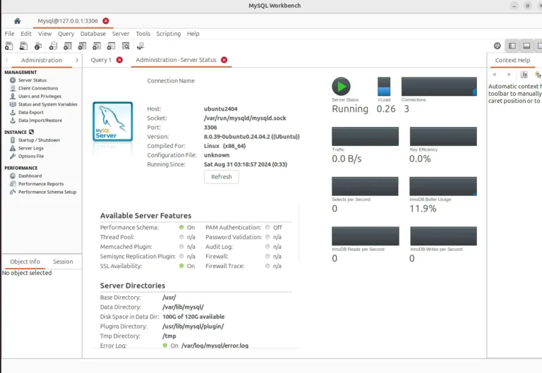 working MySQL Workbench on Ubuntu 24.04