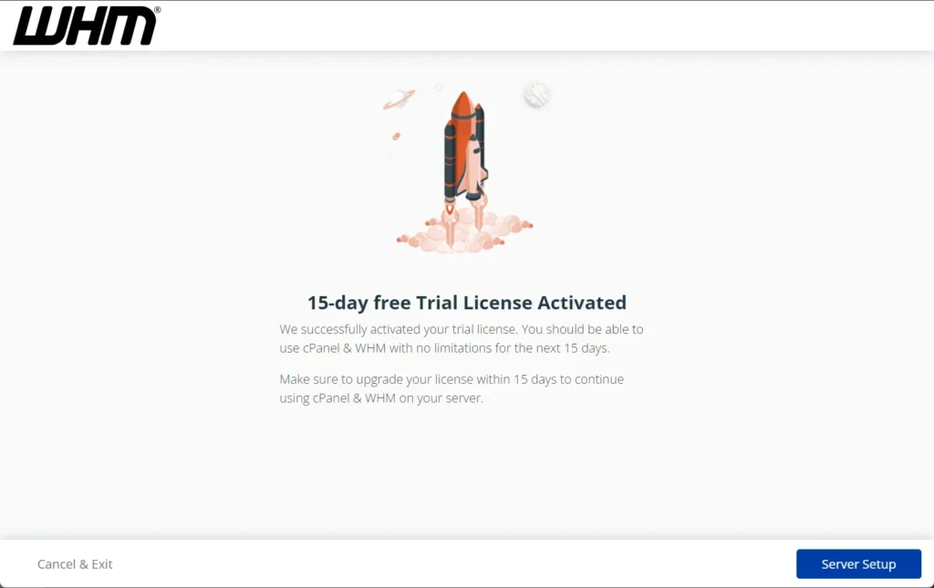 15 Days Trial License Rocky or Almalinux WHM Cpanel